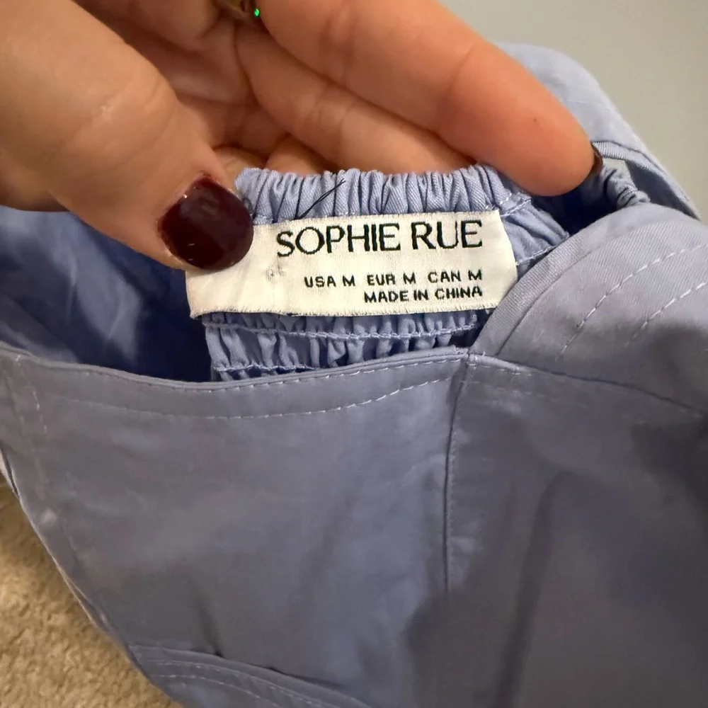 Sophie Rue Light Blue Peplum Blouse - Picture 2 of 3